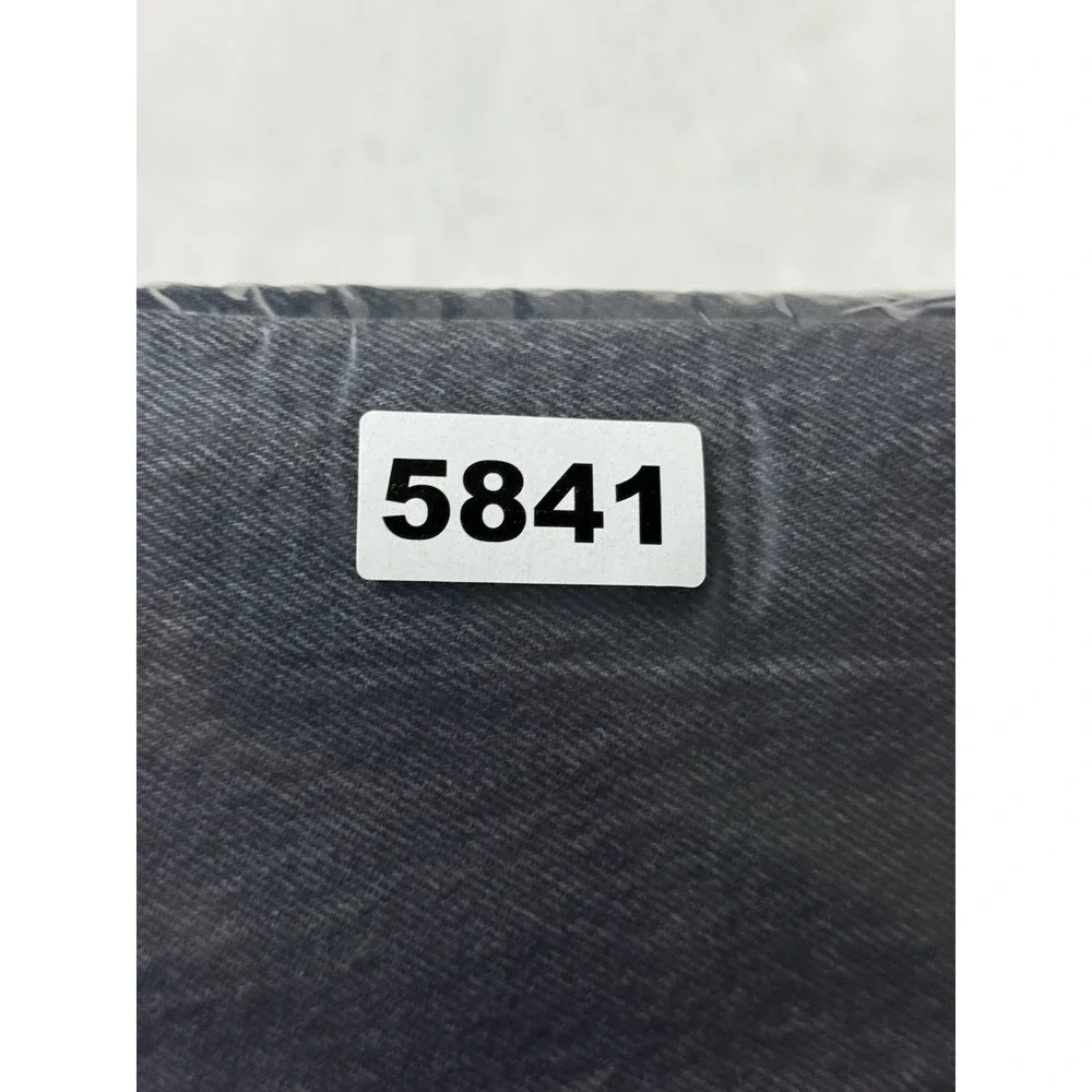 Levis 501 Jeans Mens 37x28 Black Straight Button Fly Mid Rise Dark Wash‎ Denim